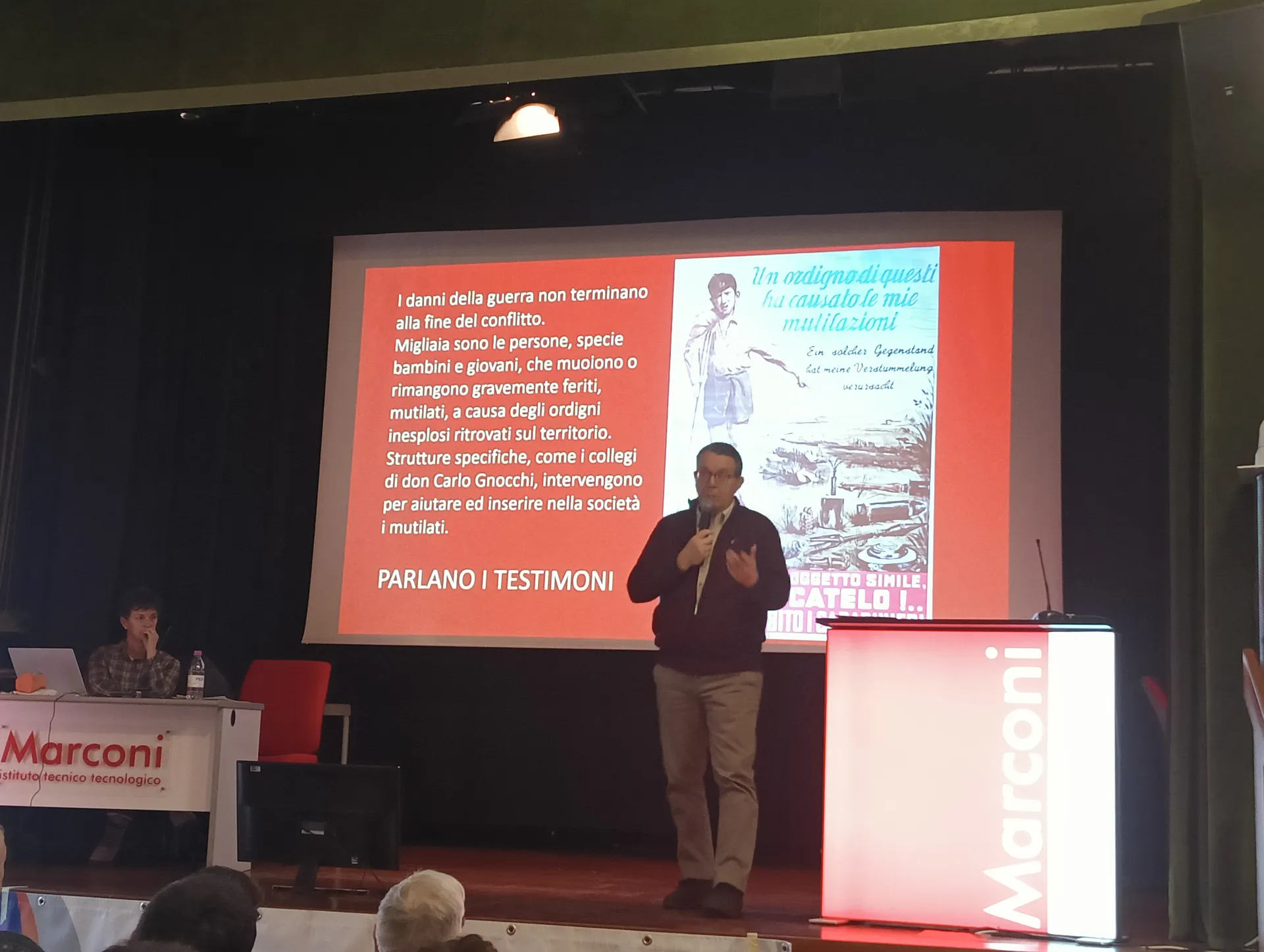 L’ANVCG per la pace al Marconi