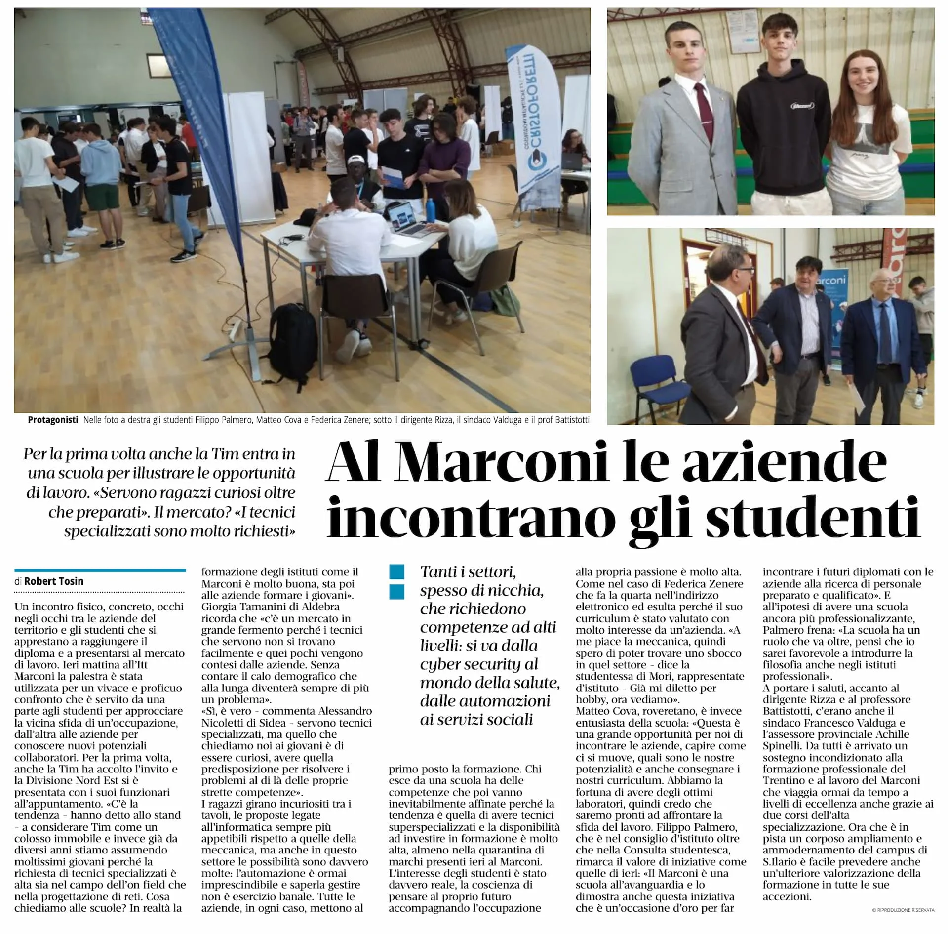 Al Marconi le aziende incontrano gli studenti