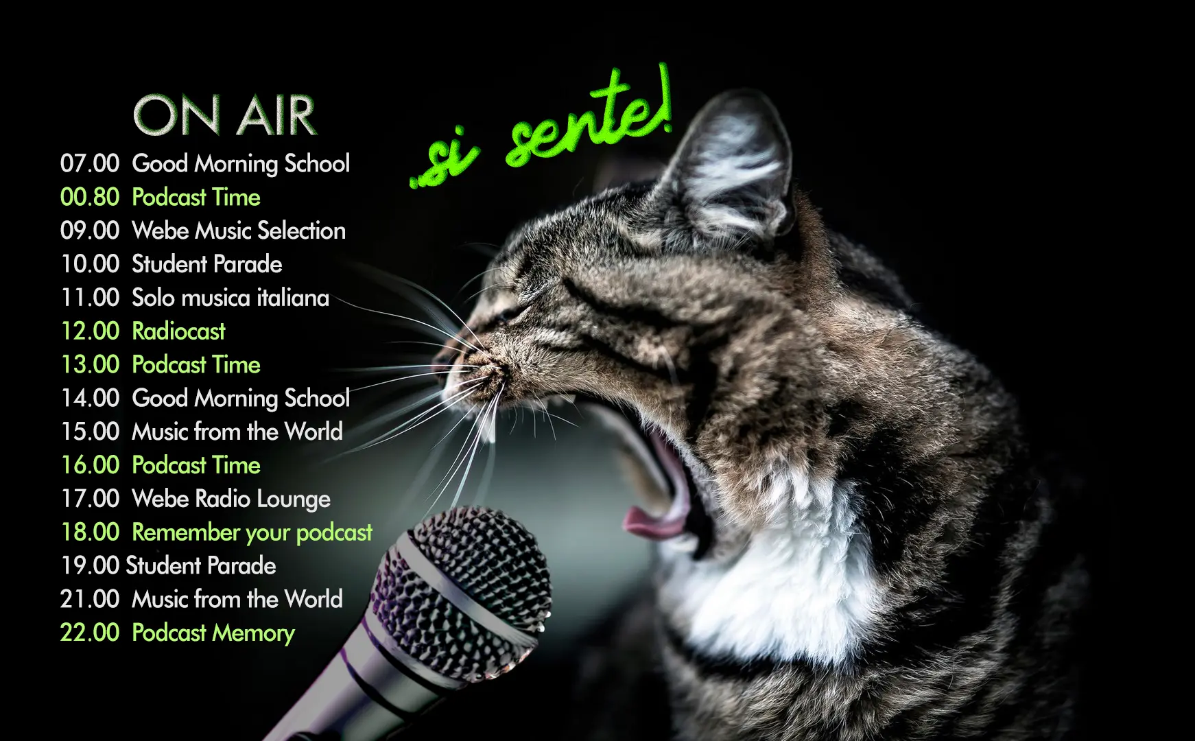 WeBe Radio: Nuovo palinsesto